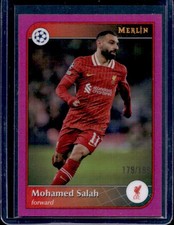 2024-25 Topps Merlin Chrome UEFA Mohamed Salah Pink Refractor #/199 Liverpool
