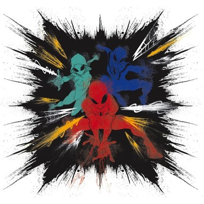 Vlies-Fototapete SPIDER-MAN COLOR EXPLOSION - 300x280 cm