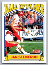 Jan Stenerud 1991 Score  #670, Kansas City Chiefs Football Card