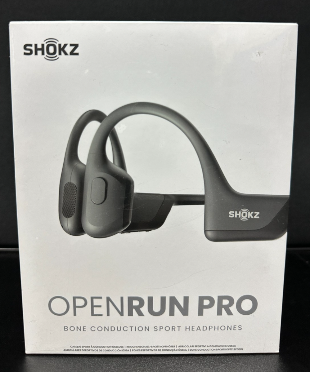 超美品 shokz open run pro NEW Shokz OpenRun Pro Bluetooth Sport Headphones - Black