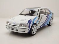 Ford Escort MK4 Rs Turbo S2 1990 Weiß Blau Modellauto 1:18 Mcg