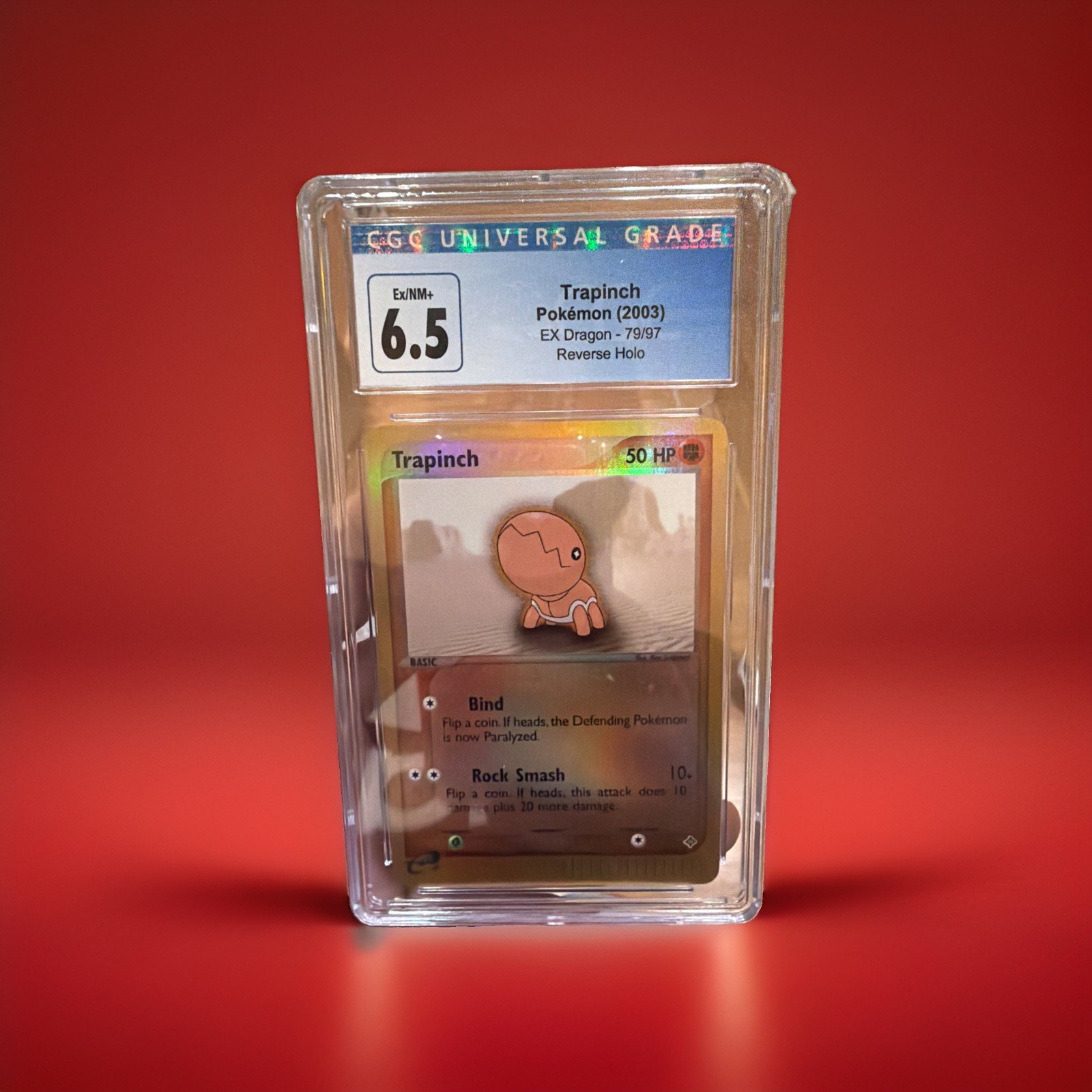 Trapinch 79/97 EX Dragon Rev Holo 2003 Blue Label Pokémon TCG Card CGC 6.5 EX NM