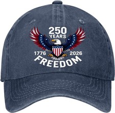 America Birthday Hat 1776 2026 250 Years Anniversary Hats for Mens Classic