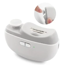 Electric Nail Clipper for Senior and Baby - 3in1 Trimmer White 