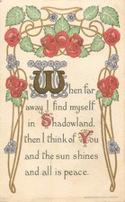 Arts & Crafts Postcard Greetings From Shadowland Ruth M Davis 1911 Ser 1-48