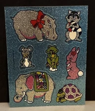 Vintage AGC American Greetings Sparkler Glitter Sticker Sheet - Super Rare & HTF