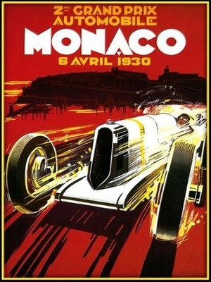 Monaco Poster   Vintage Riviera Travel Giclée Wall Art Print, Elegant Coastal