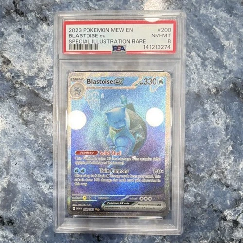 Pokémon Blastoise ex 200 Scarlet & Violet 151 Illustration Rare Holo PSA 8
