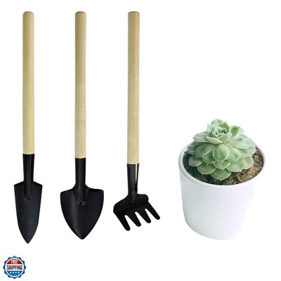 Mini Gardening Tools, 3pcs Portable Garden Hand Tools Set, Miniature Gardenin...