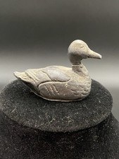 Miniature Lead Duck Figure Shelf Sitter Felt ...