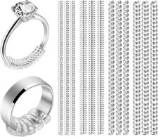 ARCUAT Ring Sizer Adjuster for Loose Rings, 12 Pack 4 Sizes Invisible Clear Sili