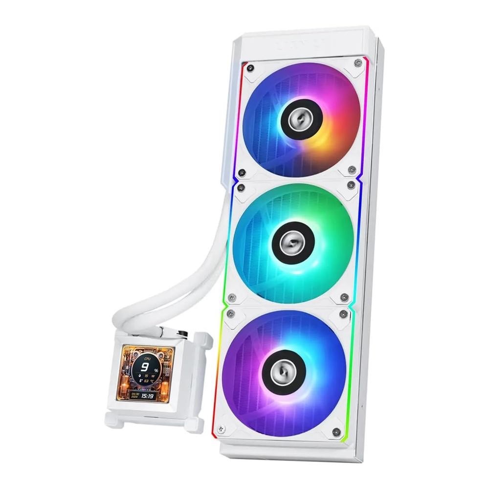 Lian Li HydroShift LCD 360R All-in-One ARGB CPU Liquid Cooler White Radiator