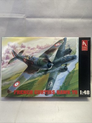 Hobby Craft French Curtiss Hawk 75 Plastic Model Plane 1:48. Open Box!!!