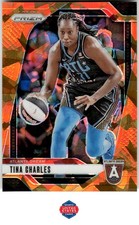 2024 Panini Prizm WNBA #36 Tina Charles Ice Orange Prizms