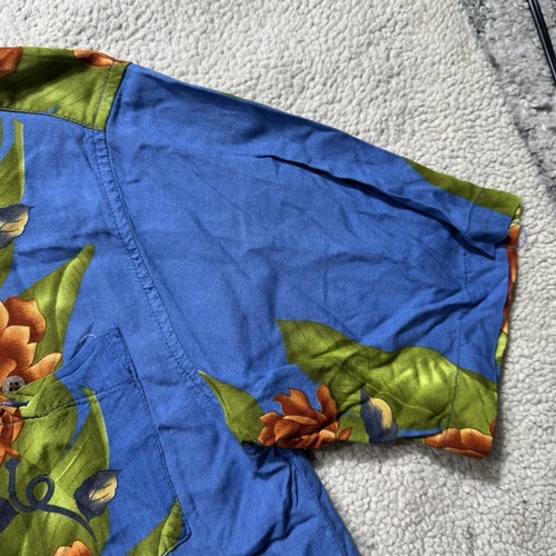 Tony Lambert Shirt Mens Small Button-Up Short Sleeve New York Hawaiian Floral - Picture 8 of 13