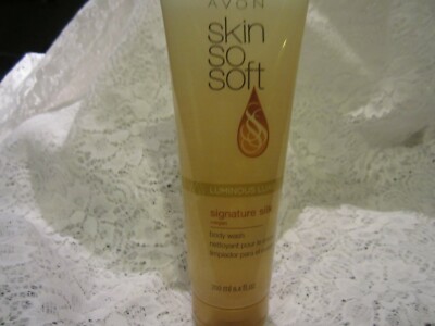 Avon Skin So Soft Luminous Luxe Signature Silk + argan Wash 8.4 fl. oz.  Sealed 