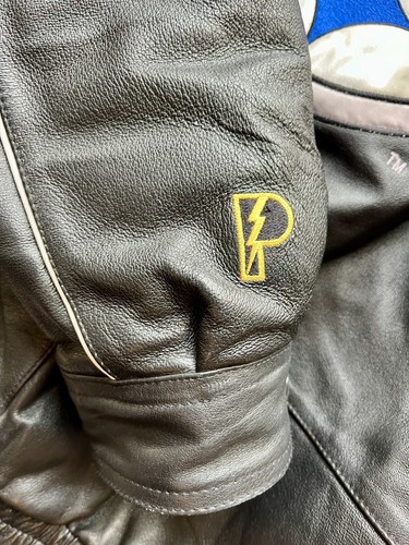 Vintage Men’s Pro Player Pittsburgh Steelers Football Leather Coat XL Black Gold - Picture 7 of 7