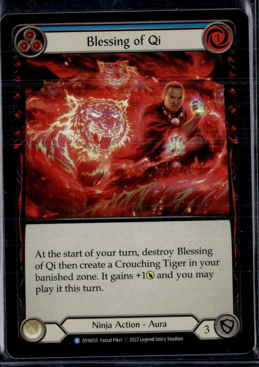 Blessing of Qi (Blue) DYN055 FOIL Flesh and Blood TCG FAB TCG | eBay