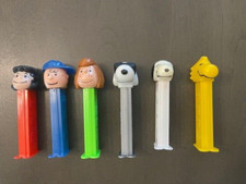 PEZ Dispensers Charlie Brown Lot of 6 Lucy Snoopy 2 Woodstock Peppermint Patty