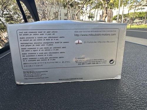 Sun Star Models Mitsubishi Motors MIEV Dealership Promo Red White HTF - Picture 4 of 7