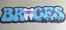 Braces Scrapbooking Die Cut Title. Multi-layered. Hand-crafted.