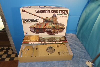 Tamiya 1:16 Dt.Panzer KING TIGER -Königstiger Porsche Turret ungebaut OvP#7061