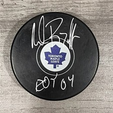 Andrew Raycroft Autographed Toronto Maple Leafs Puck