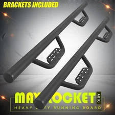 For 2005-2023 Toyota Tacoma Double Cab BLK Nerf Bar Running Board Truck Step BOC