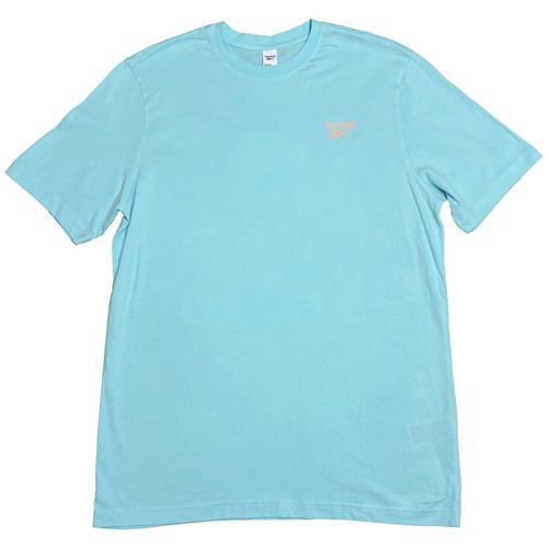 Retro Reebok Herren Classic Summer Retreat Palm Tree Grafik T-Shirt blau LARGE