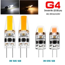 G4 AC/DC12V-24V Dimmable LED COB Light 2W 0705 3W 1505 G4 COB Lamp Bulb white
