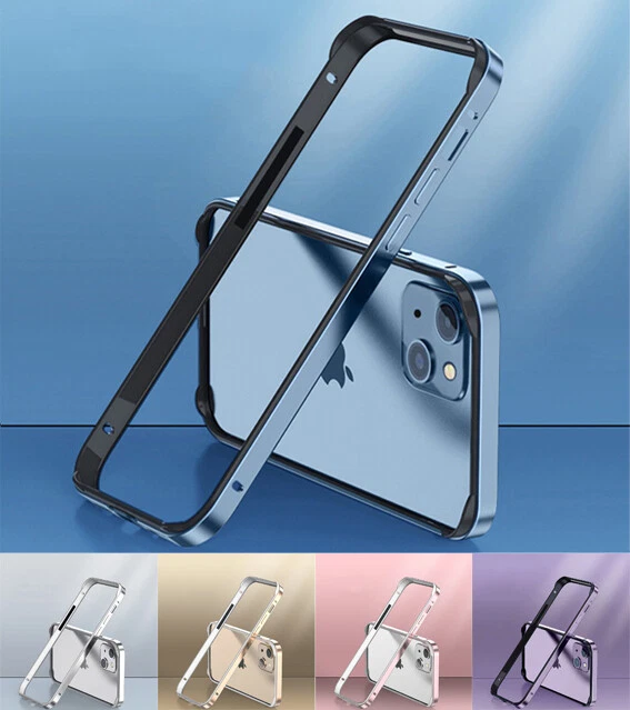 Funda delgada de teléfono con marco de parachoques de metal de aluminio para iPhone 16 Plus 15 14 Pro Max 13 Foto 2 de 4