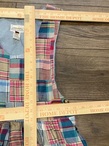 Vintage Susan Bristol Jumper Dress Size 4 Patchwork Plaid Vintage Midi USA - Picture 7 of 7