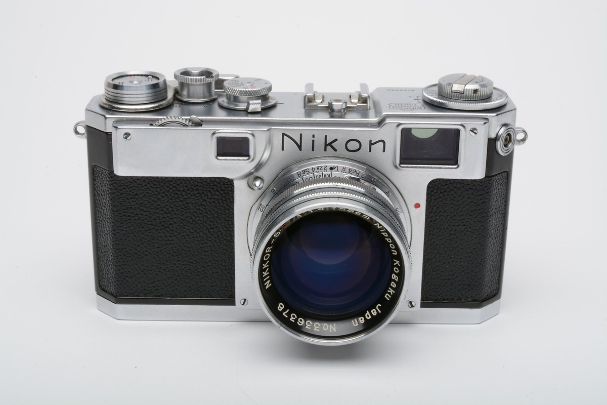 Nippon Kogaku Nikon S2カメラ ビンテージ 希少カメラ 後期 Nikon S2 Chrome Nippon Kogaku Rangefinder Camera w/5cm f1.4 Lens