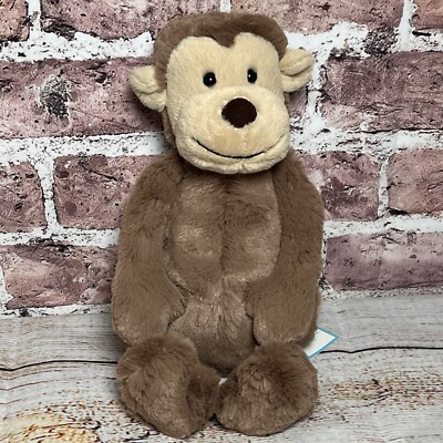 Jellycat I Am Original Bashful Monkey Medium 12'' Plush Stuffed NWT Authentic
