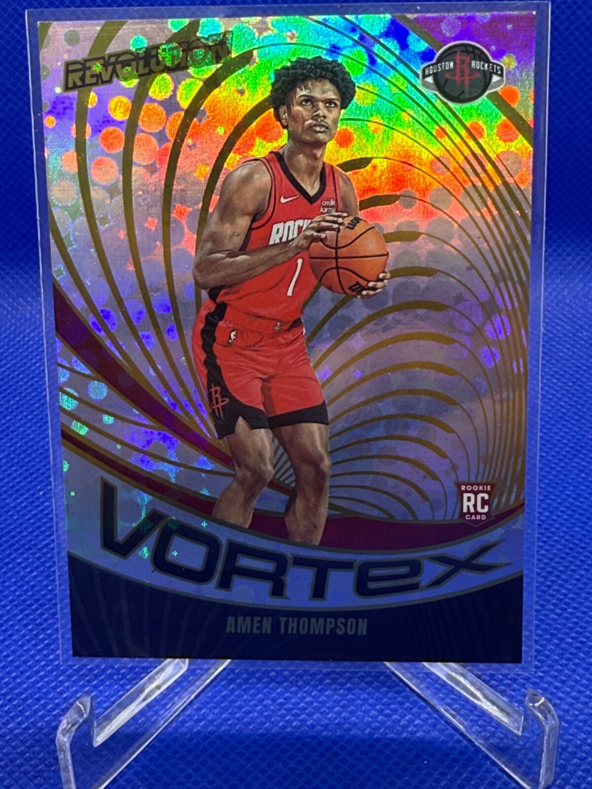 2023-24 Panini Revolution - Vortex Fractal #14 Amen Thompson (RC)