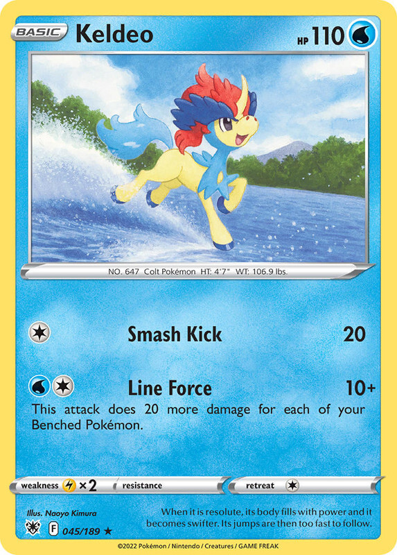 Keldeo 045/189 Rare Astral Radiance Pokemon TCG