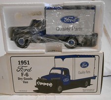 FIRST GEAR 1992 FORD QUALITY PARTS TRUCK DIECAST BANK 1951 F-6 DRY GOODS VAN