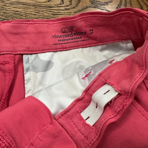 Vineyard Vines Boys 12 Performance Shorts 8” Salmon Pink Coral Red - Picture 2 of 5