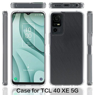 For TCL 40 XE 5G, Shockproof Clear Transparent Acrylic Case Soft Bumper  Cover | eBay