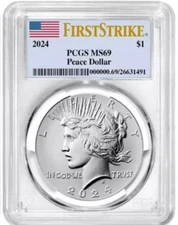 2024 Peace Silver Dollar PCGS MS69 FS