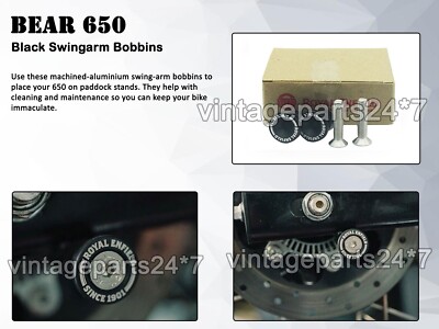 Original Royal Enfield Bear 650 Aluminium-Schwingenspulensatz, schwarz