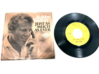 Bobby Vinton 7'' 45 RPM Record Just As Much As Ever / Another Memory Epic