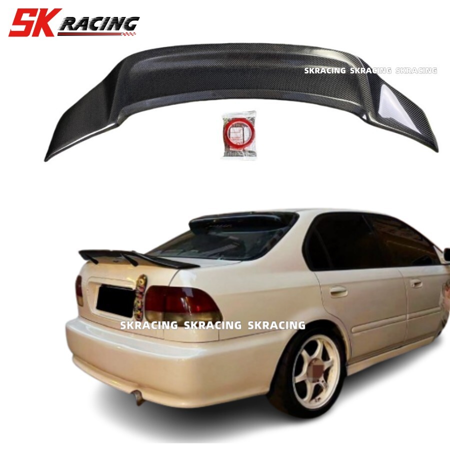Carbon Fiber Trunk Wing Spoiler 4Dr Fit For 1996-2000 Honda Civic
