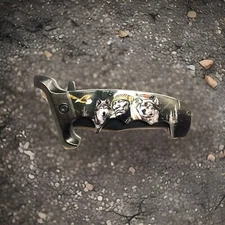 Defender-Xtreme 9" Indian Spirit & Wolves Spring Assisted Folding Knife Belt Cli