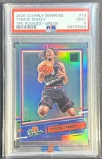 2020-21 Clearly Donruss The Rookies Green 25/25 Tyrese Maxey #10 Rookie RC PSA 9