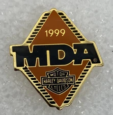 Harley Davidson Motorcycle 1999 MDA Muscular Dystrophy Vest Pin Biker HOG Rally