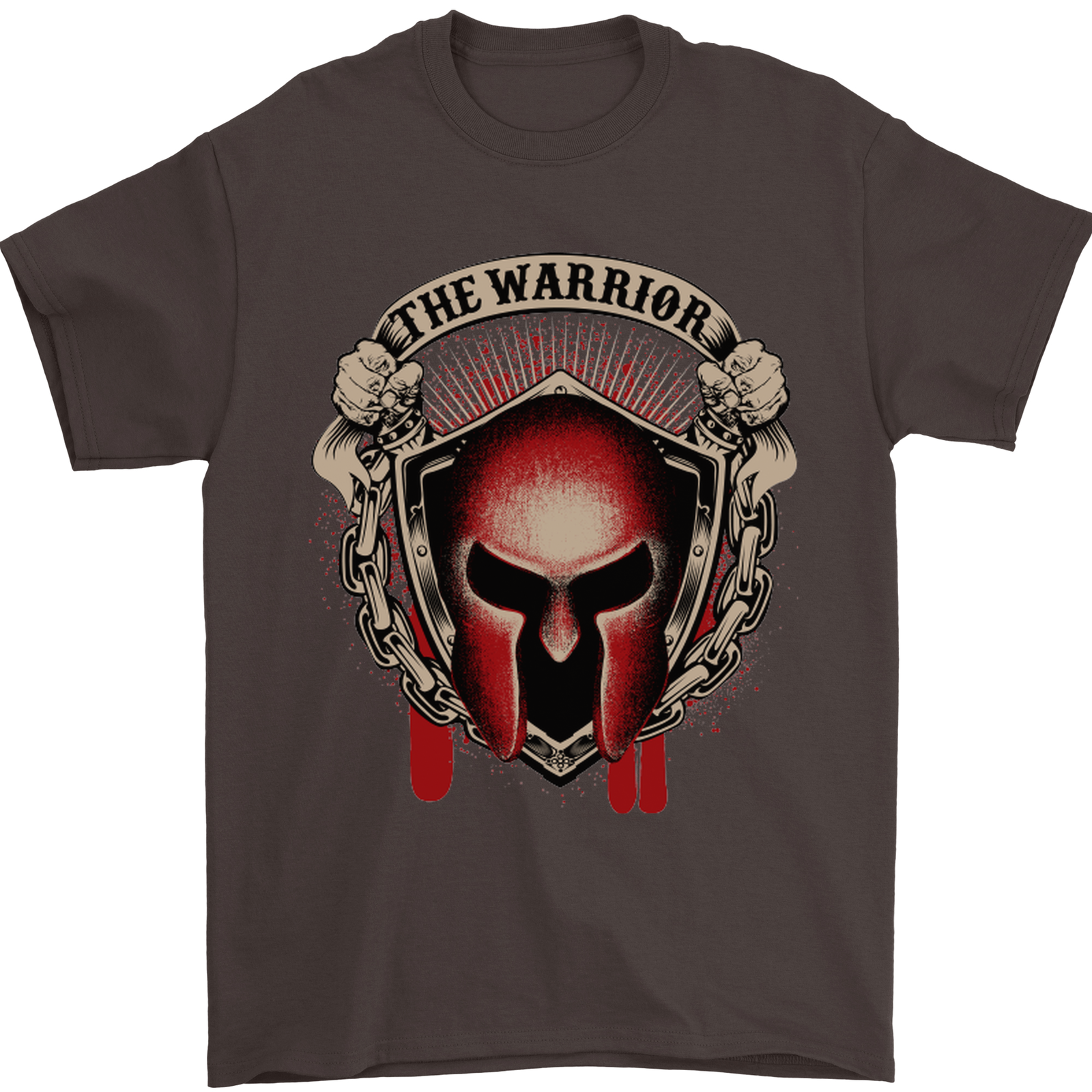 The Warrior Gym Spartan Helmet Bodybuilding Mens T-Shirt 100% Cotton