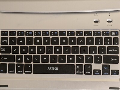 Arteck Bluetooth Wireless Keyboard For iPad Air Thin Portable HB065-2 Silver EUC