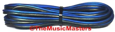 12 Gauge 15' ft SPEAKER WIRE Blue Black Premium HQ Car Audio Home Stereo Cable