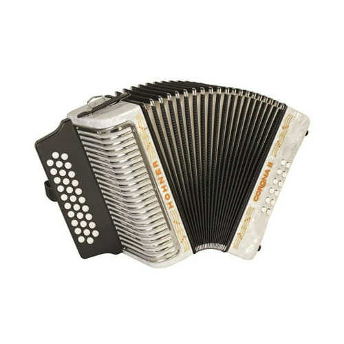 Hohner 3500FW Corona II Диатонический аккордеон FBbEB Жемчужно-белый